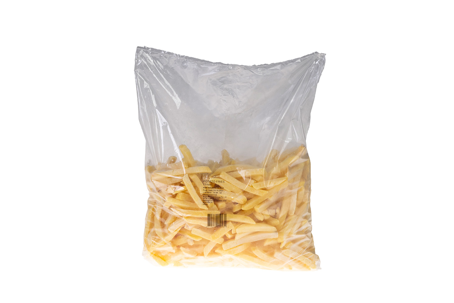 2.5 Kg Frozen French Fries, Packaging Type: Plastic Bag